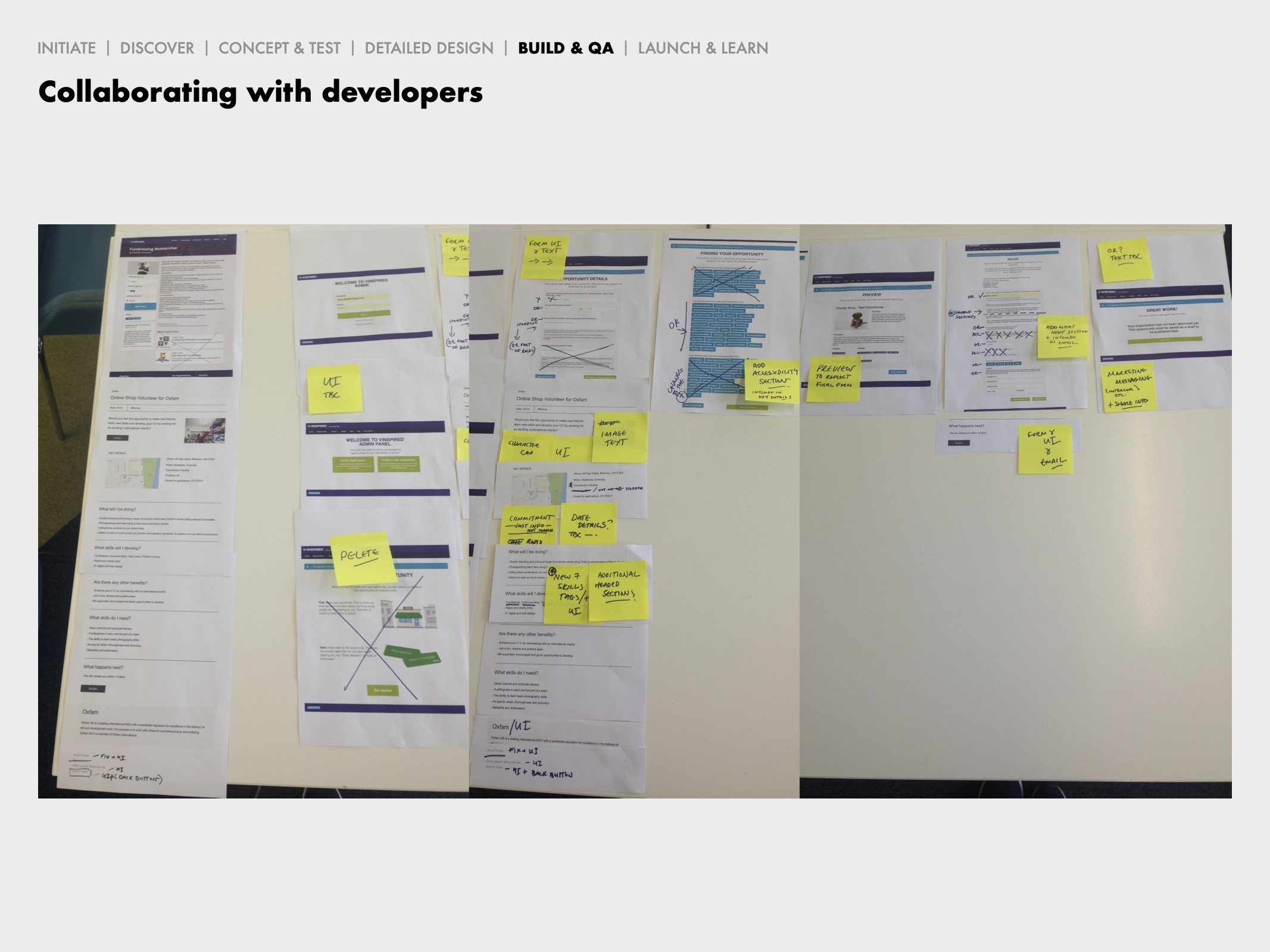 Image of static wireframe print outs