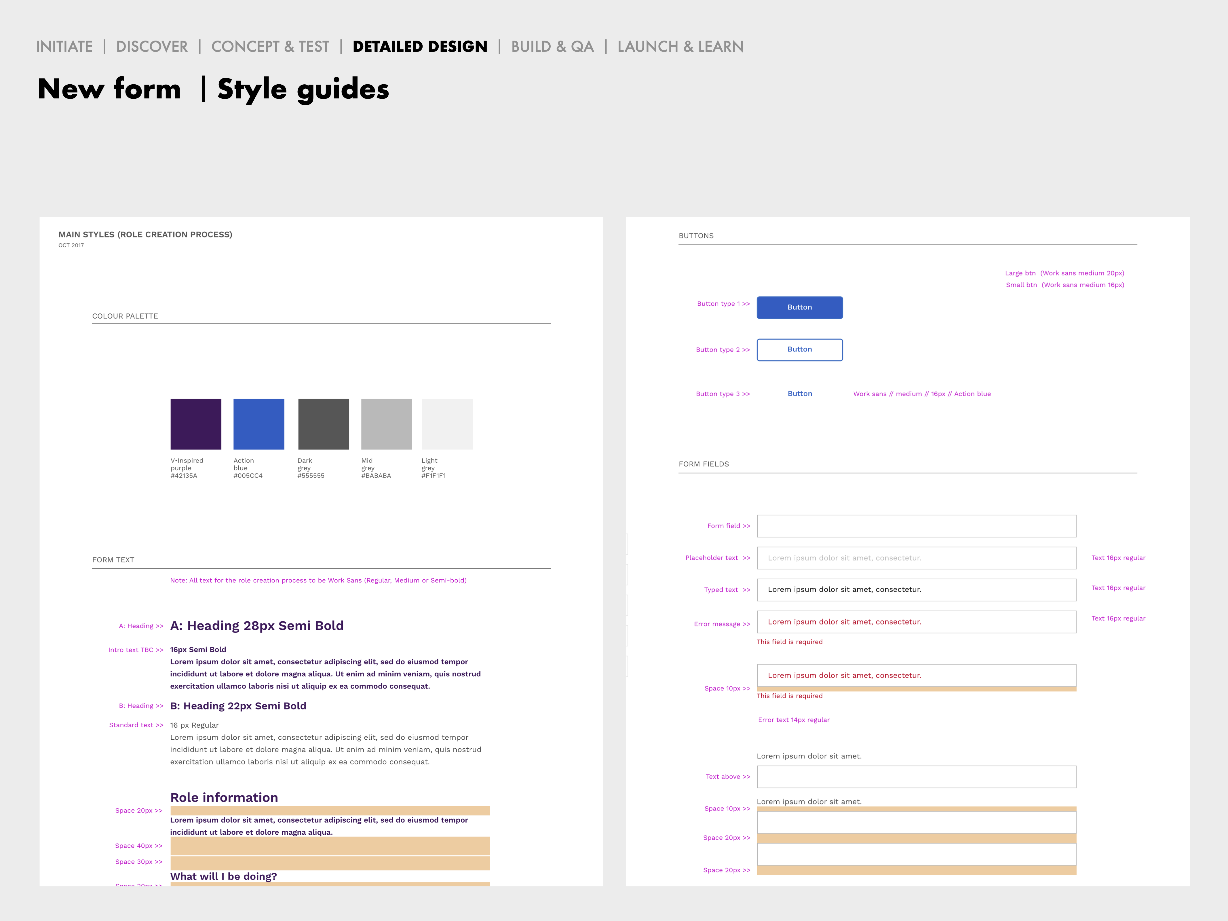 Style guide designs