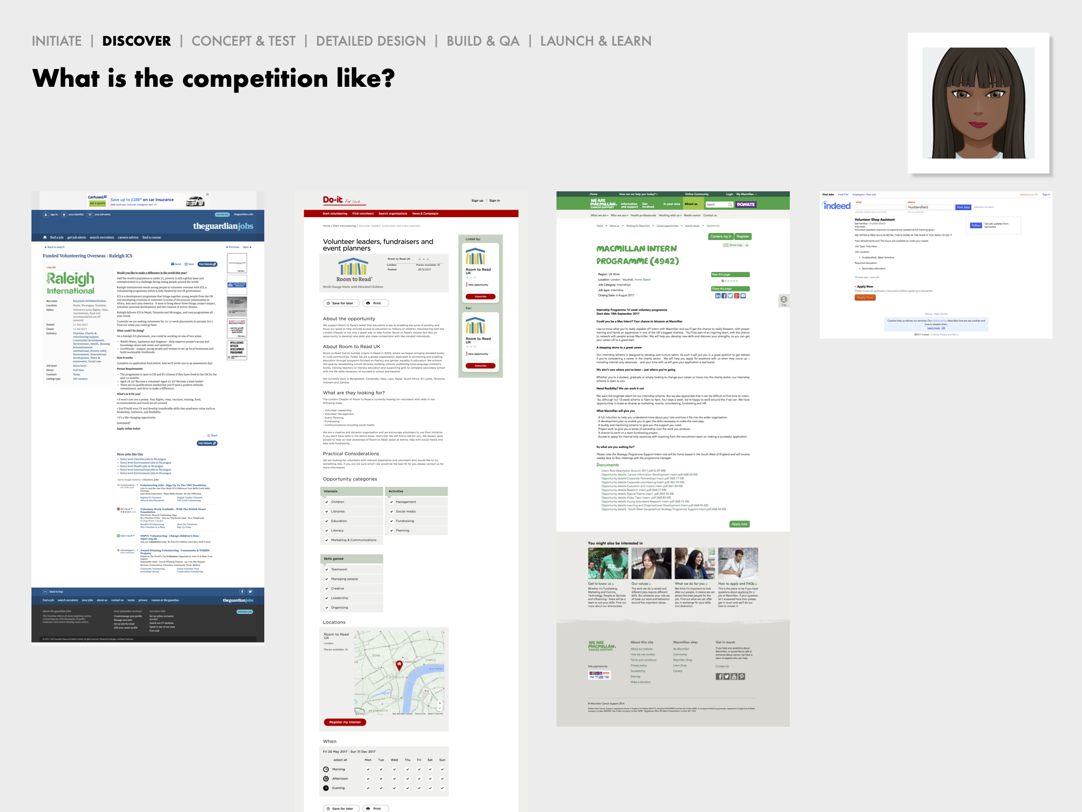 Four images of competitor products